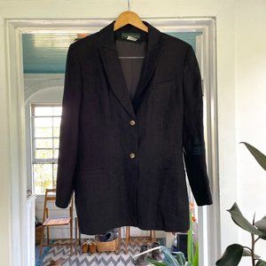 Black Linen Blazer